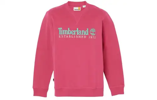 Timberland Sweatshirts Men's Pink Crew Neck Moderate Regular