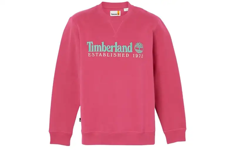Timberland Sweatshirts Men's Pink Crew Neck Moderate Regular