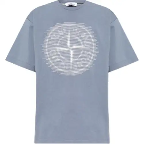 STONE ISLAND Logo Printed T Shirt
