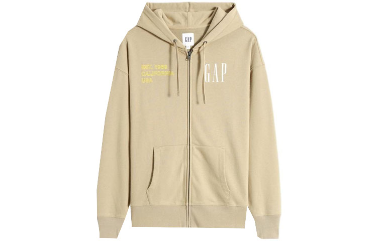 GAP letter print cardigan long-sleeve hoodie unisex