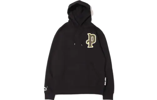 PUMA Sweatshirts Men's Black Hooded Moderate Regular