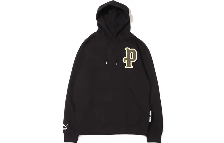 PUMA Sweatshirts Men's Black Hooded Moderate Regular