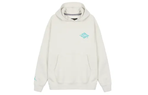 Jordan ESSENTIALS Print Hooded Pullover Fleece Lined Casual Sweatshirt Men's Light Earth Umber