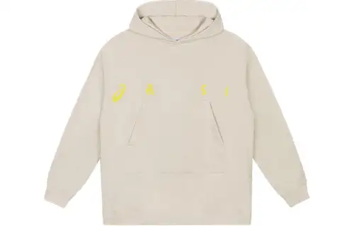ASICS Sweatshirts Unisex Beige Hooded Moderate Regular
