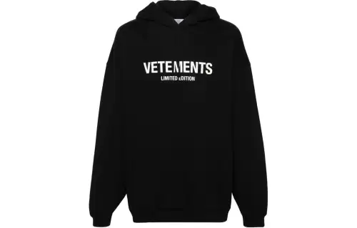 Vetements Logo Printed Oversized Hoodie