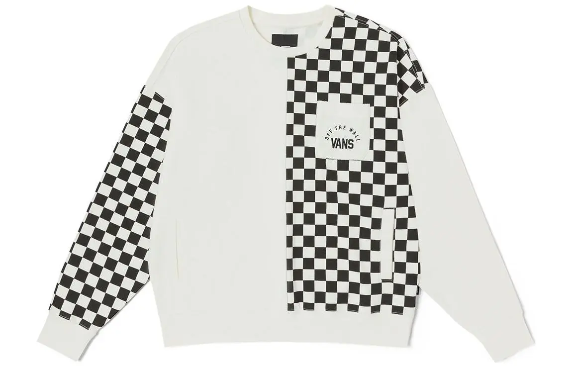 Vans Sweatshirts Unisex Ecru Crew Neck Moderate Straight Fit