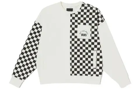 Vans Sweatshirts Unisex Ecru Crew Neck Moderate Straight Fit
