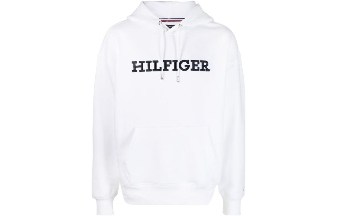 Tommy Hilfiger Sweatshirts Men's White Hooded Moderate Regular