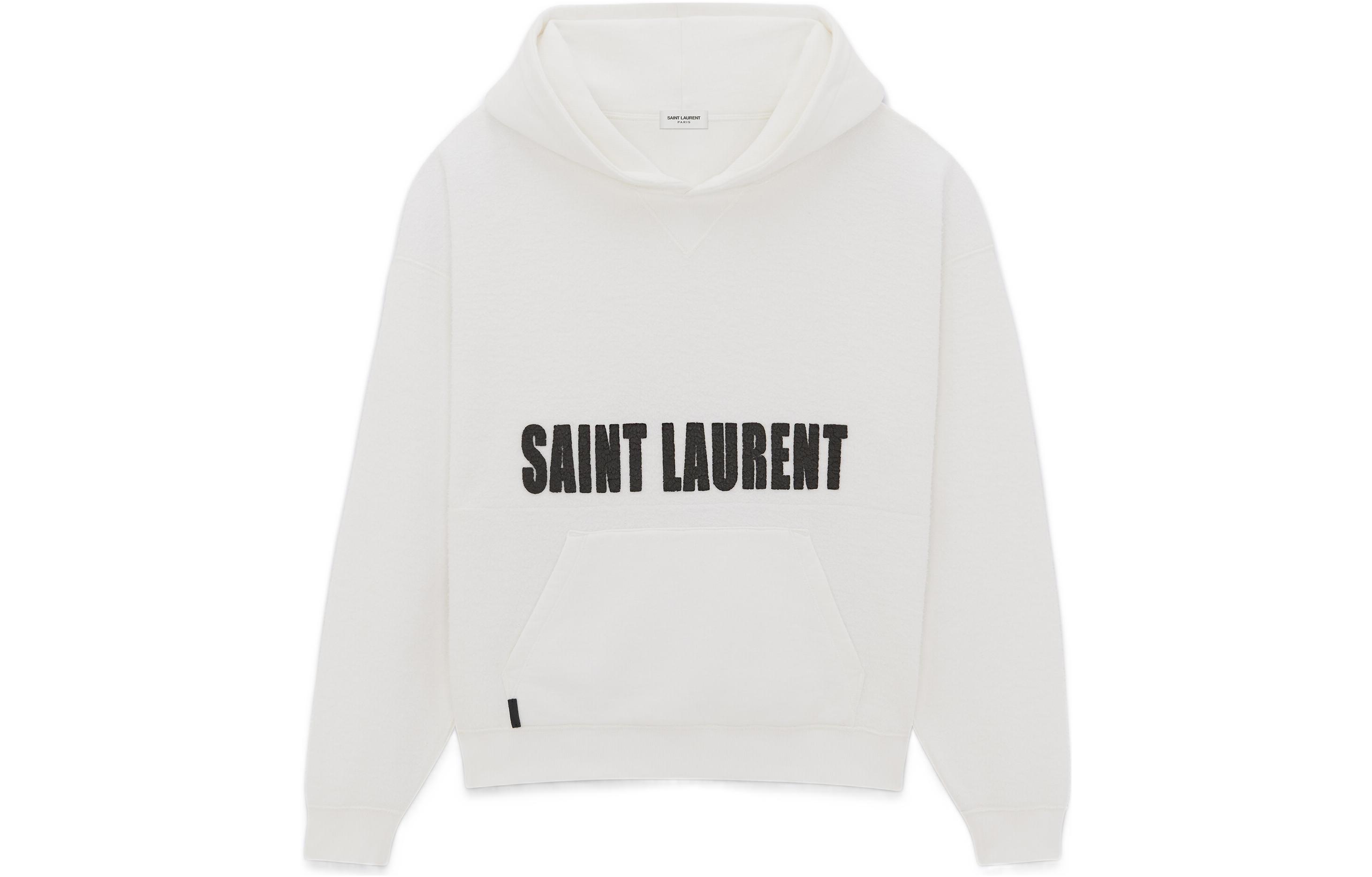 Мужское худи SAINT SAINT LAURENT SS23 Logo (белое)