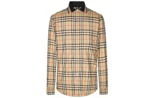 Burberry Shirts Unisex Pointed Collar Moderate Other