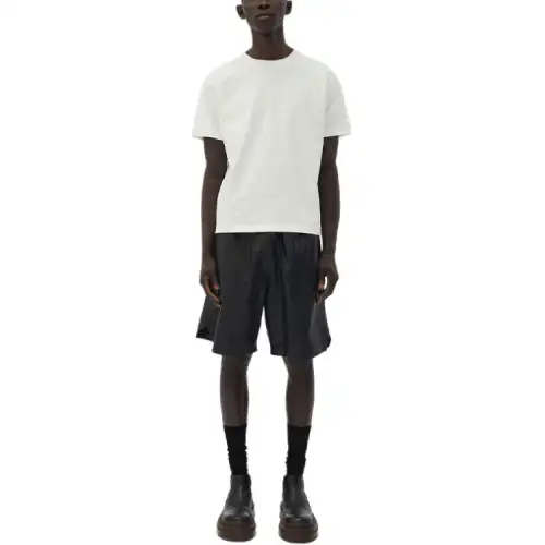 Bottega Veneta T Shirts Men's White Crew Neck Moderate Straight Fit