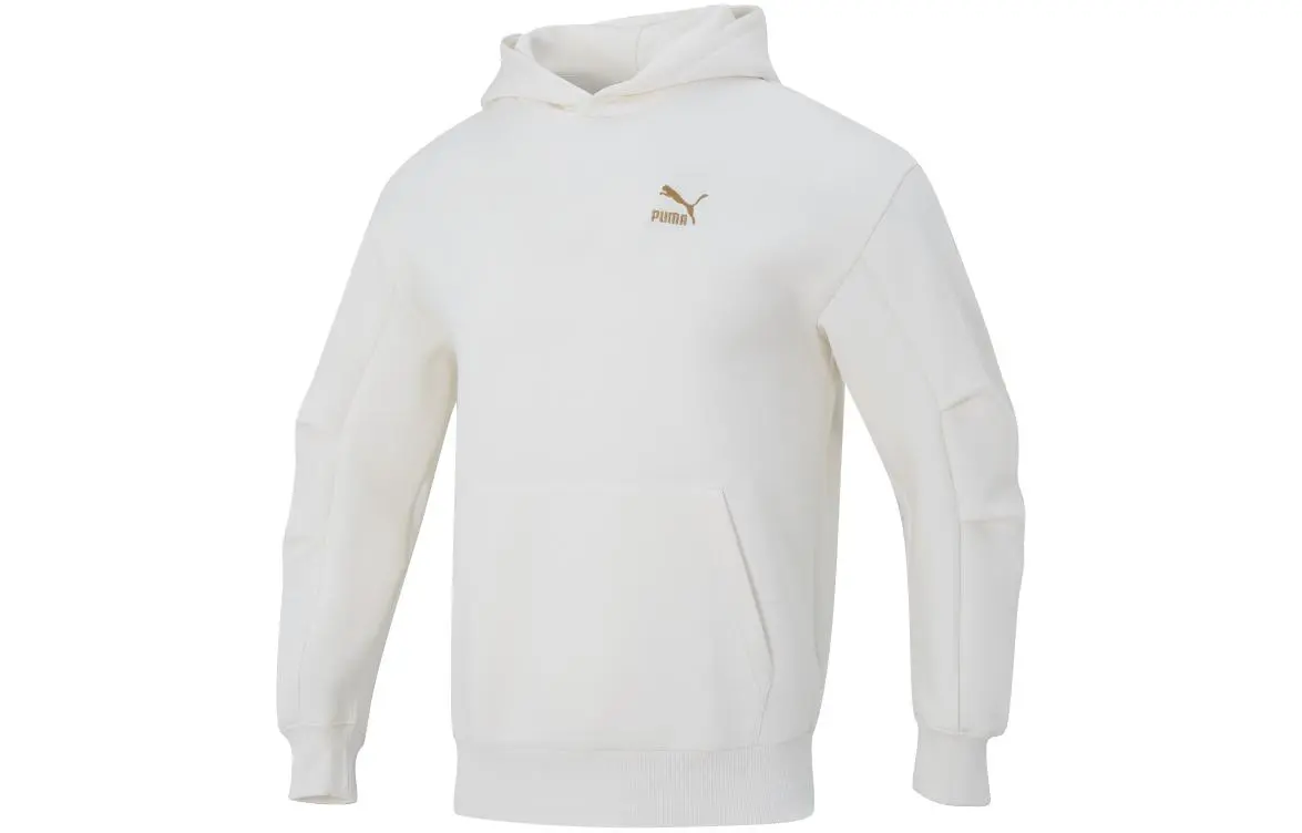 PUMA Sweatshirts Unisex White Hooded Moderate Regular