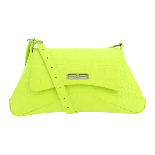 Balenciaga Calfskin Portable Crossbody Bag, Shoulder Bag Medium Women's Yellow