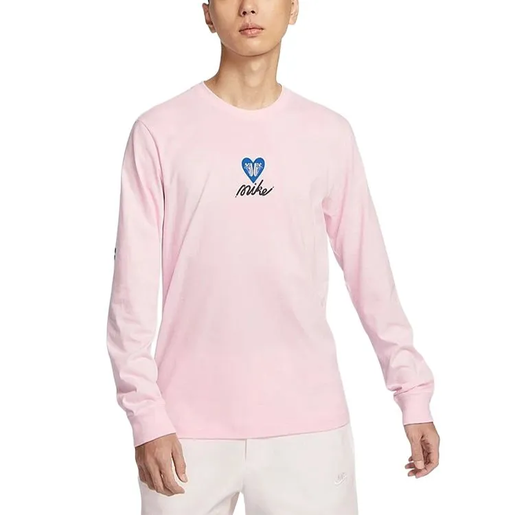 Nike Sportswear AS U NSW TEE LS OC VDAY T Shirt Men's Pink