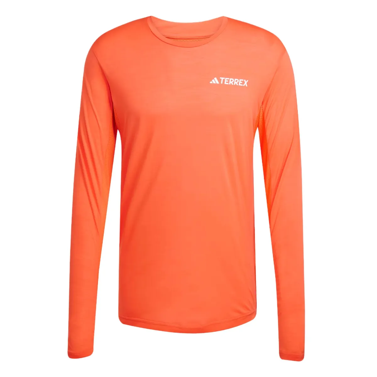 Adidas Terre CLIMACOOL+LONG SLEEVE TOP T Shirt Men's Half Impact Orange