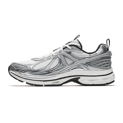 Anta Slip Resistant And Breathable Slip Resistant And Breathable Low top Casual Shoes Men's White Silver