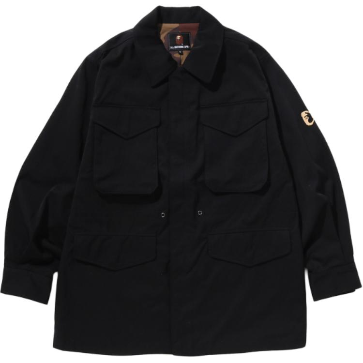 Мужская куртка A BATHING APE С накладным карманом (черная)