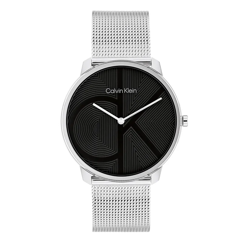 CALVIN KLEIN Wrist Watches Quartz Movement Steel Strap 40mm Black Dial Unisex 30m Waterproof