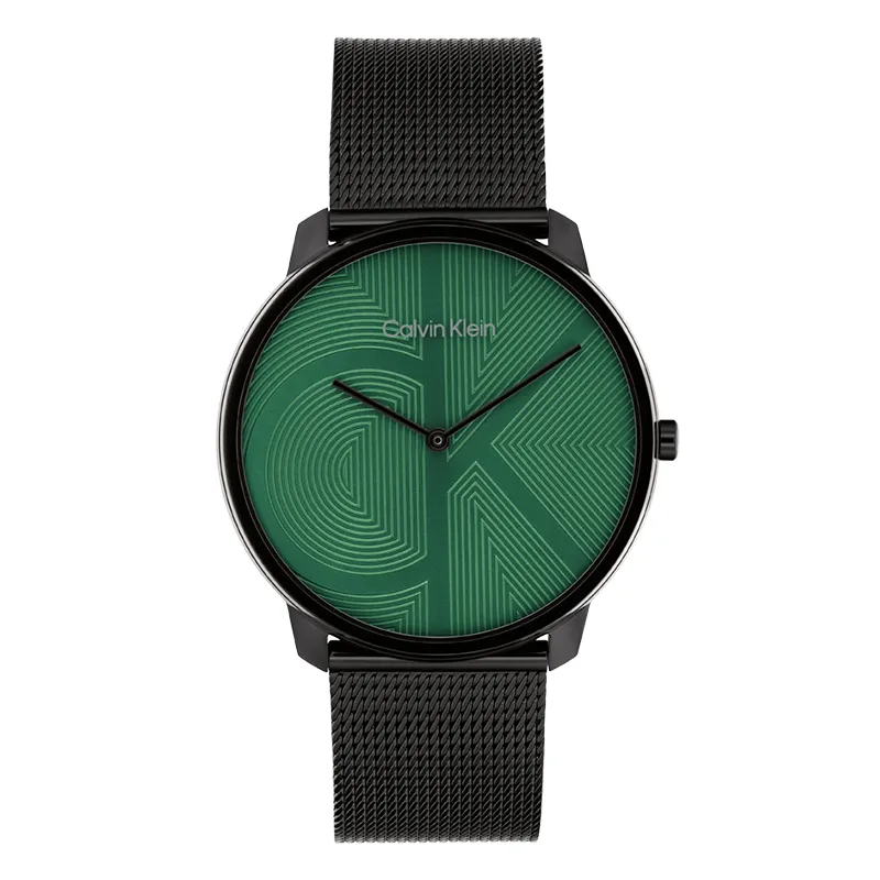 CALVIN KLEIN Wrist Watches Quartz Movement Steel Strap 40mm Green Dial Unisex