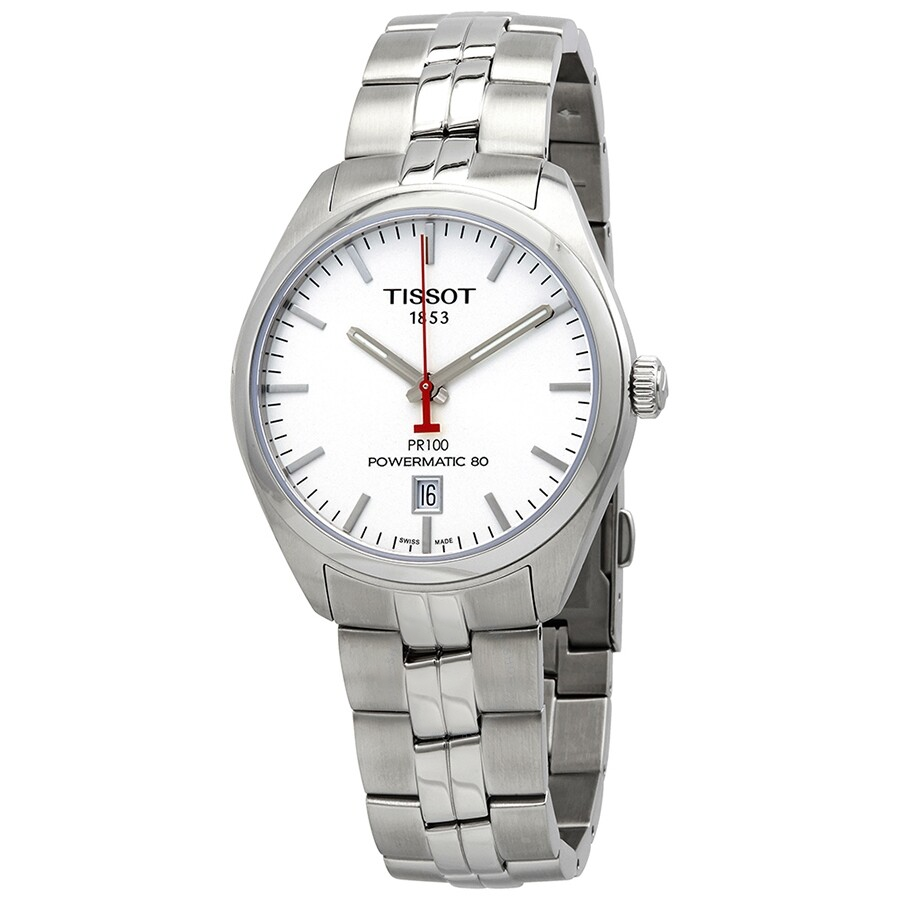 TISSOT PR100 Collection Automatic Mechanical Movement 100m Waterproof Men's Watches Watch 39mm Silver Dial