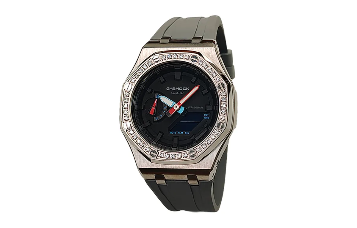 CASIO Men Liquid Crystal/Analog Dual Display Series 44mm Black Watch