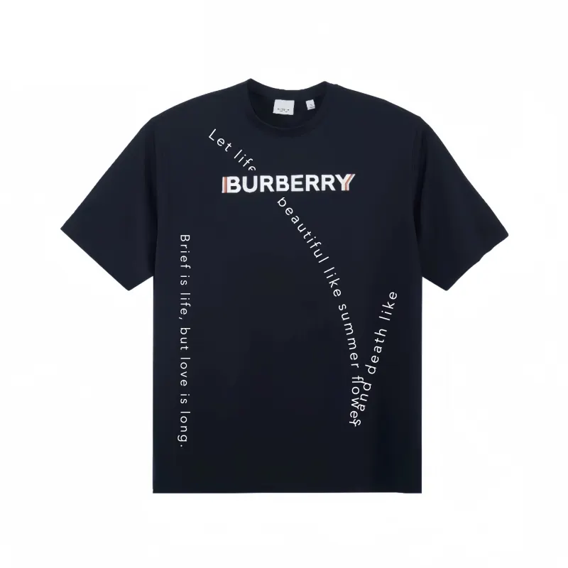 Burberry T Shirt Unisex Navy Blue