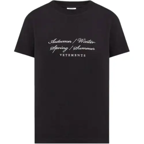 Vetements 4 Seasons Fitted Logo T Shirt