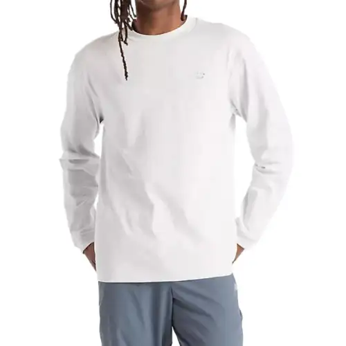New Balance Athletics Cotton Long Sleeve T Shirt Men's Gray