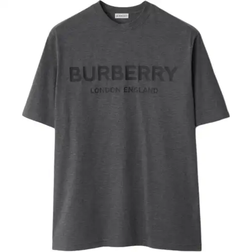 Burberry T Shirts Men's Gray Crew Neck