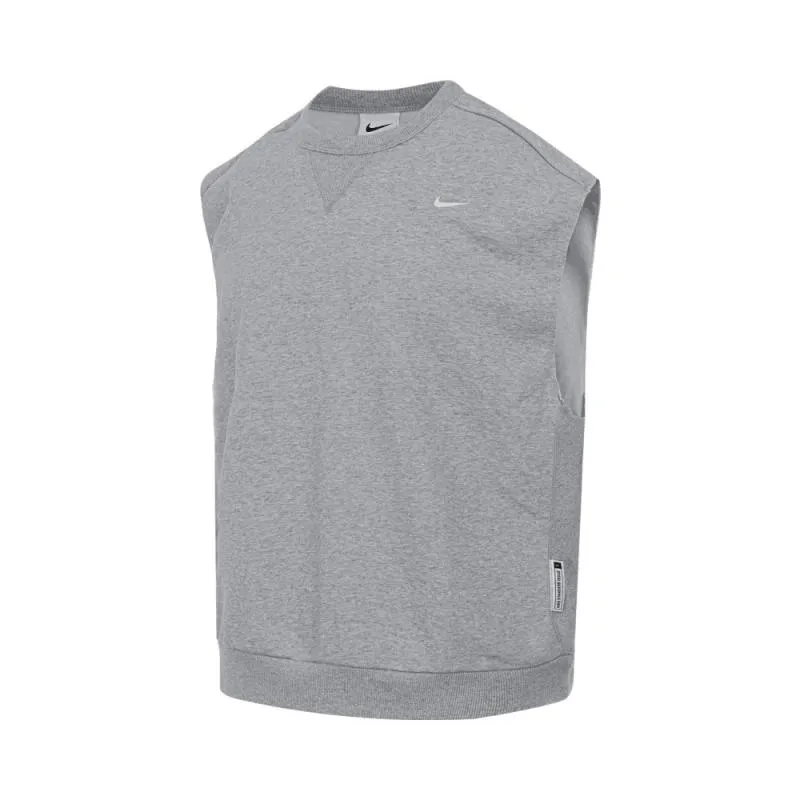 Nike T-Shirts Men's Gray Crew Neck Moderate Straight Fit