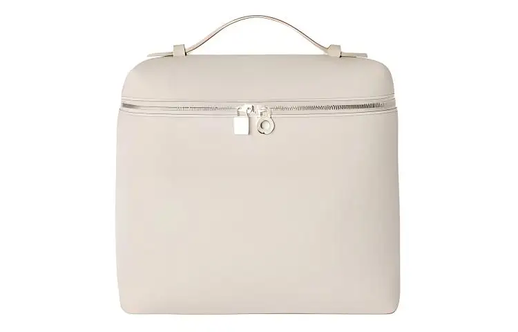 Loro Piana ExtraPocket Cow Leather Tofu Bag Backpack Women's Light Lime Color