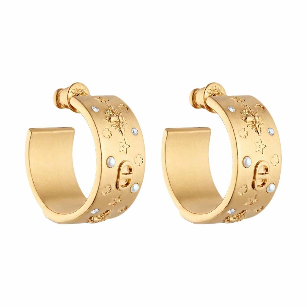 Женские серьги Dior DIOR Logo (золотые)