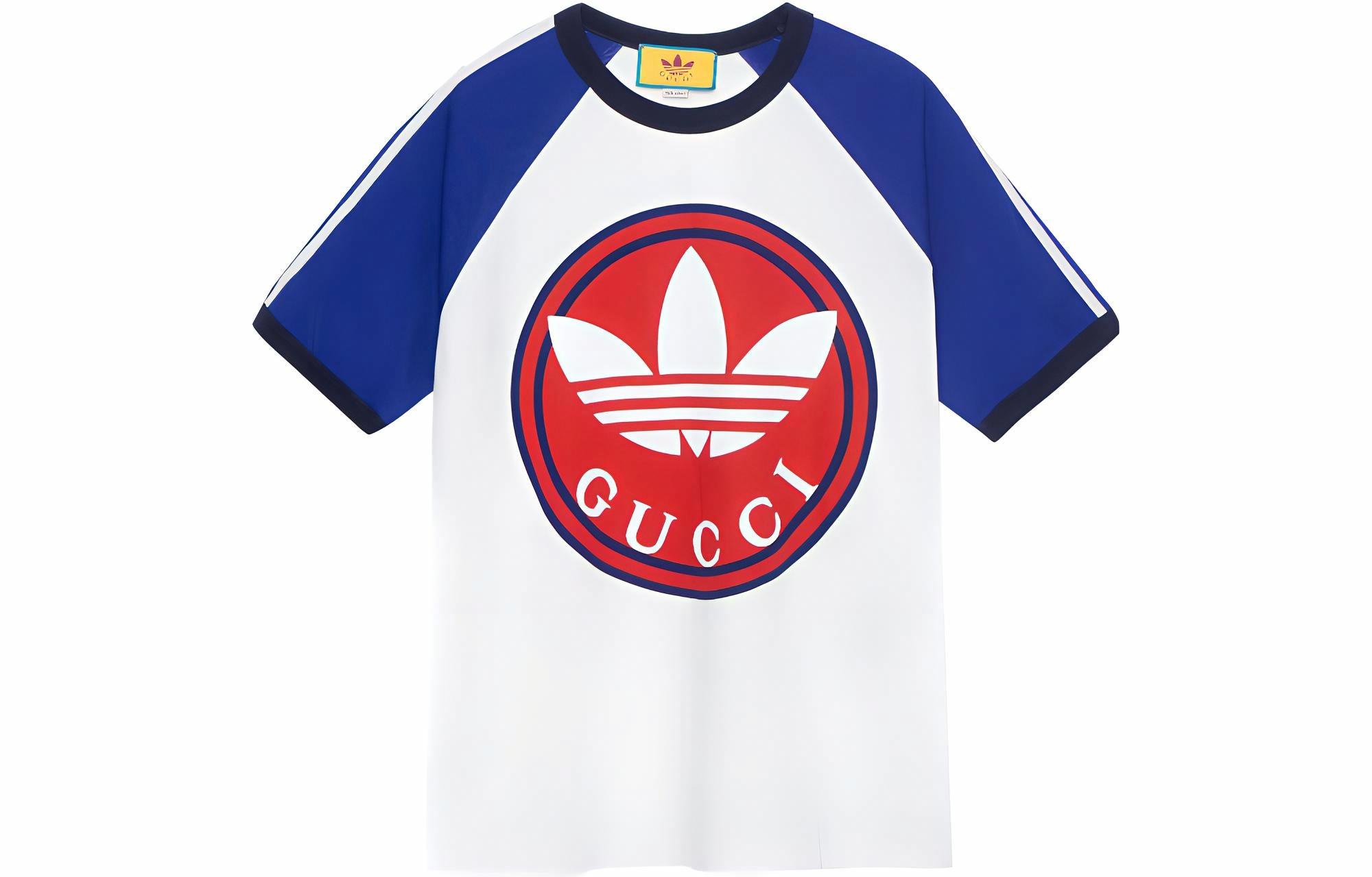 Мужская футболка Gucci x adidas originals (слоновая кость)