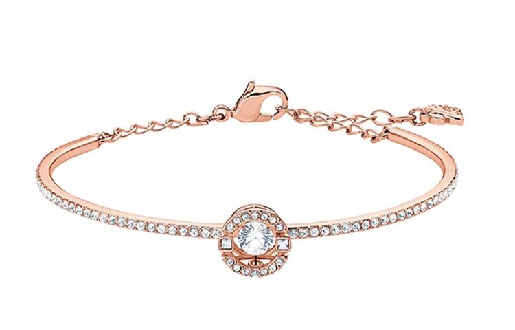 Женский браслет Swarovski Sparkling Dance (розово-золотистый)