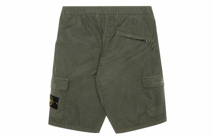 Мужские шорты STONE ISLAND Seersucker Bermuda Cargo Shorts (оливковые) — фото 2