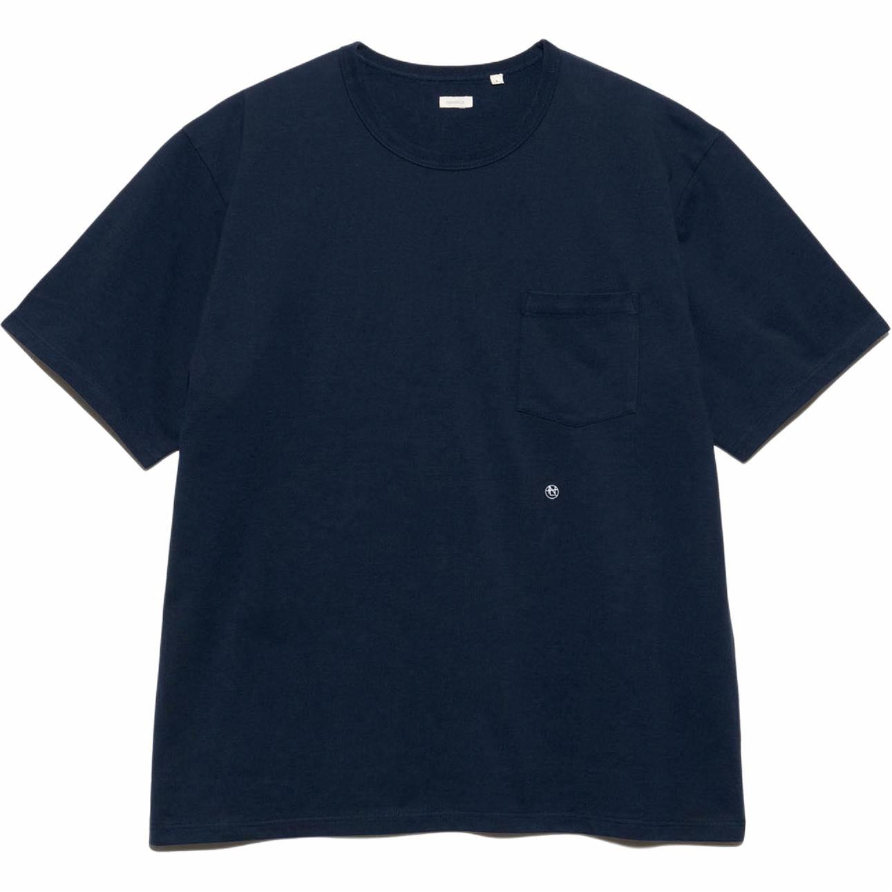 Футболка nanamica SS25 Logo T (темно-синяя)