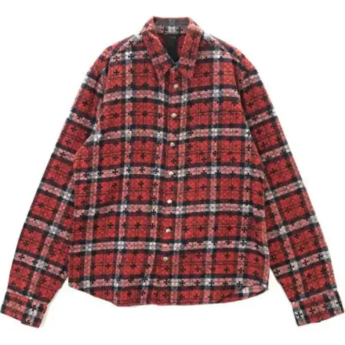 Chrome Hearts Shirts Unisex Red Pointed Collar Moderate Other