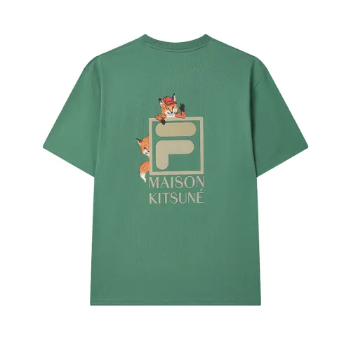 FILA x Maison Kitsune Little Fox T Shirt Men's Moro Green