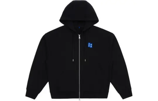 Ader Error logo-patch cotton hoodie