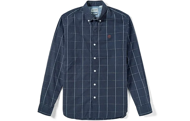 Timberland Shirts Men's Dark Sapphire Polo Collar Moderate Shirt