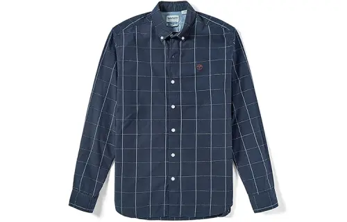Timberland Shirts Men's Dark Sapphire Polo Collar Moderate Shirt