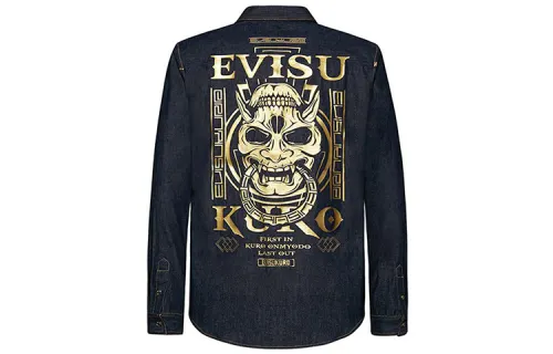 EVISU Shirts Men's Moderate Denim