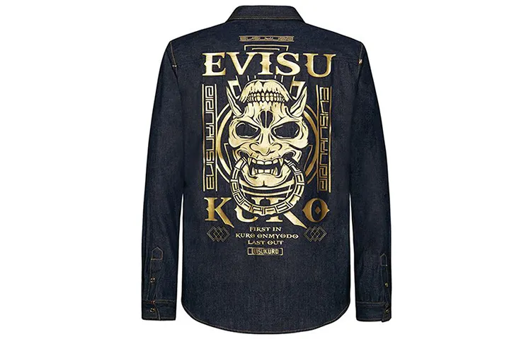 EVISU Shirts Men's Moderate Denim