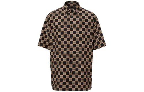 Burberry Shirts Men's Khaki Lapel Moderate Shirt