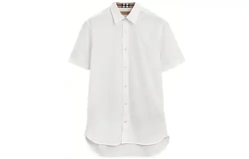 Burberry Shirts Men's White Pointed Collar Moderate Other