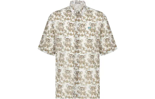 DIOR x KENNY SCHARF Shirt Men's Brown