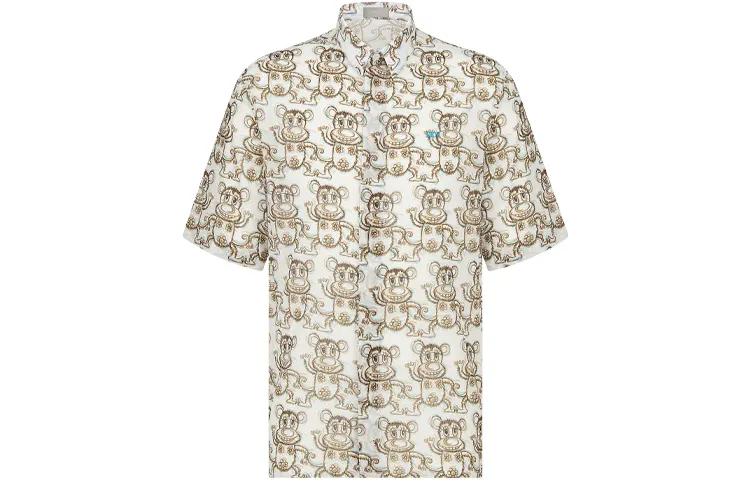 DIOR x KENNY SCHARF Shirt Men's Brown