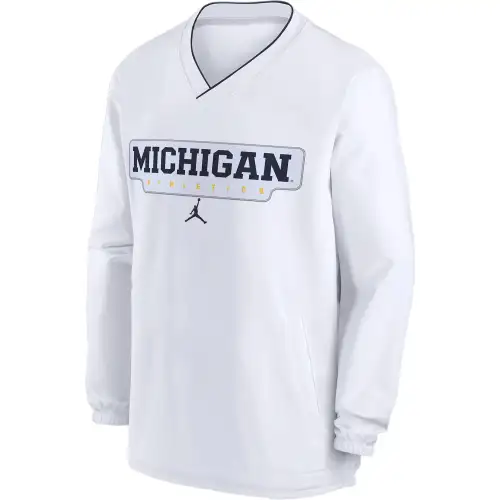 Jordan Michigan Wolverines Sideline Men's Nike College Long Sleeve Windshirt