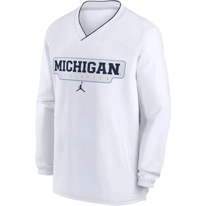 Jordan Michigan Wolverines Sideline Men's Nike College Long Sleeve Windshirt