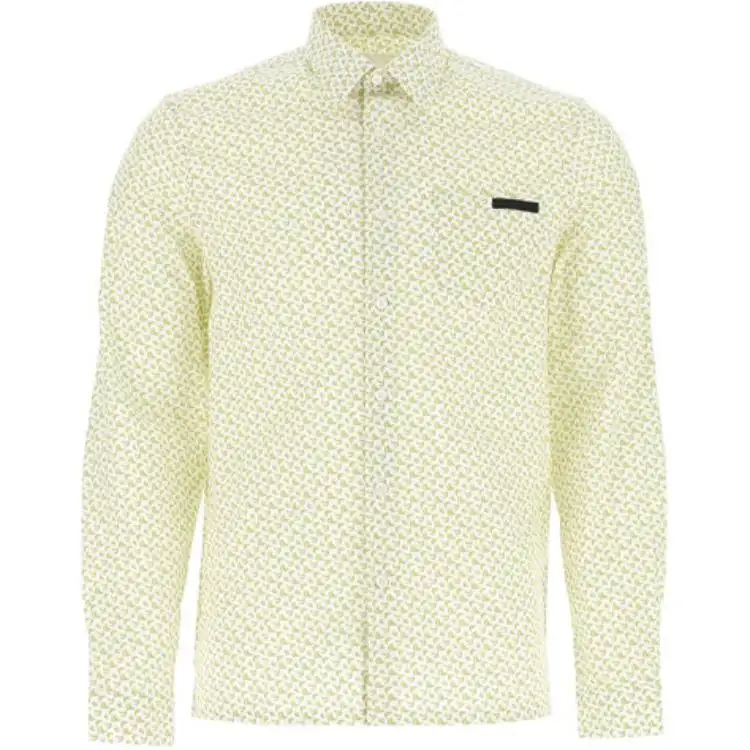 PRADA Shirts Men's Yellow Pointed Collar Moderate Other